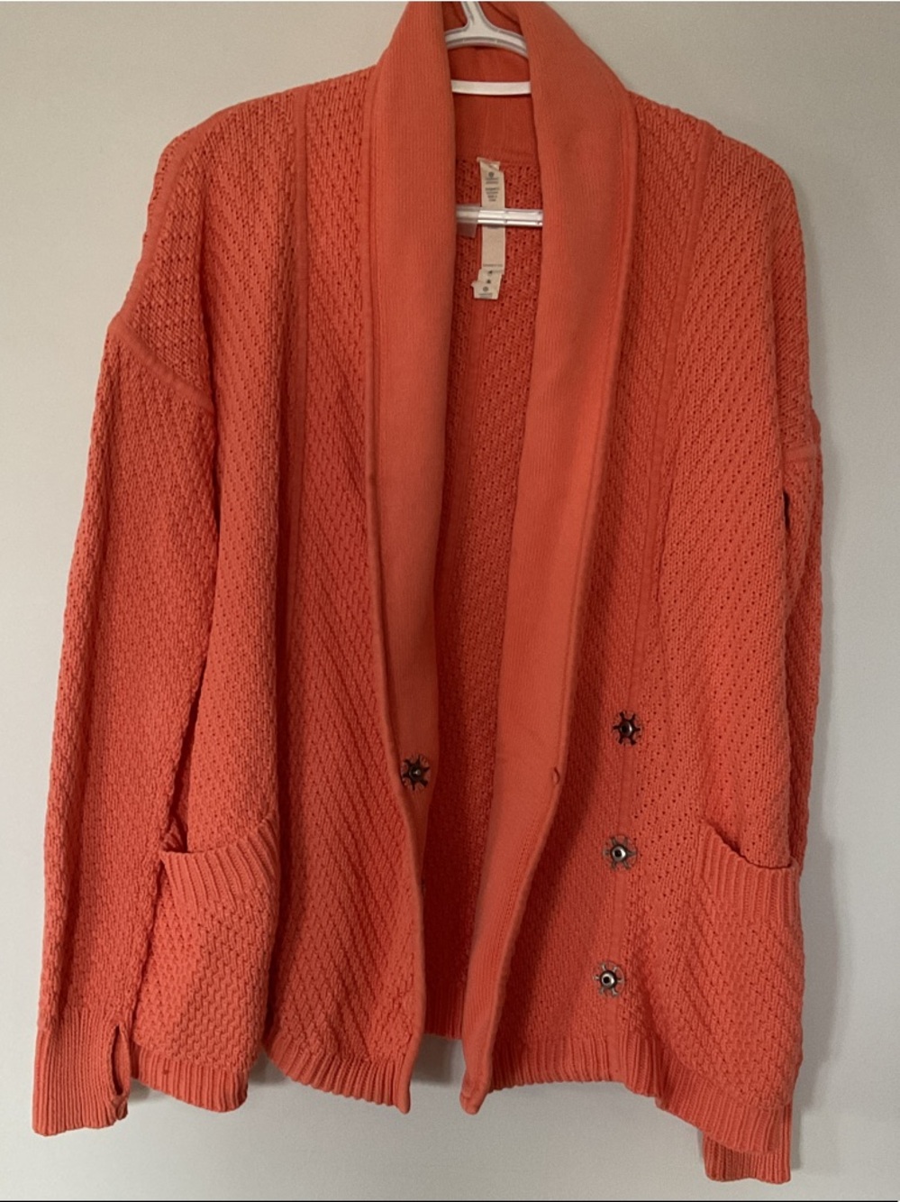 Lululemon Women's Coral Open-Front Shawl Collar Cardigan Sweater